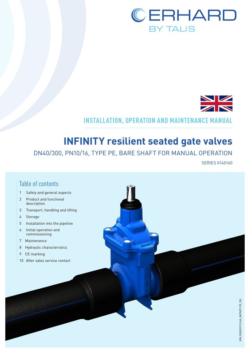 Talis ERHARD INFINITY 0140160 Series Installation, operation and maintenance manual