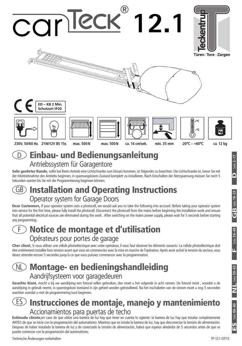 Teckentrup CarTeck 12.1 User manual