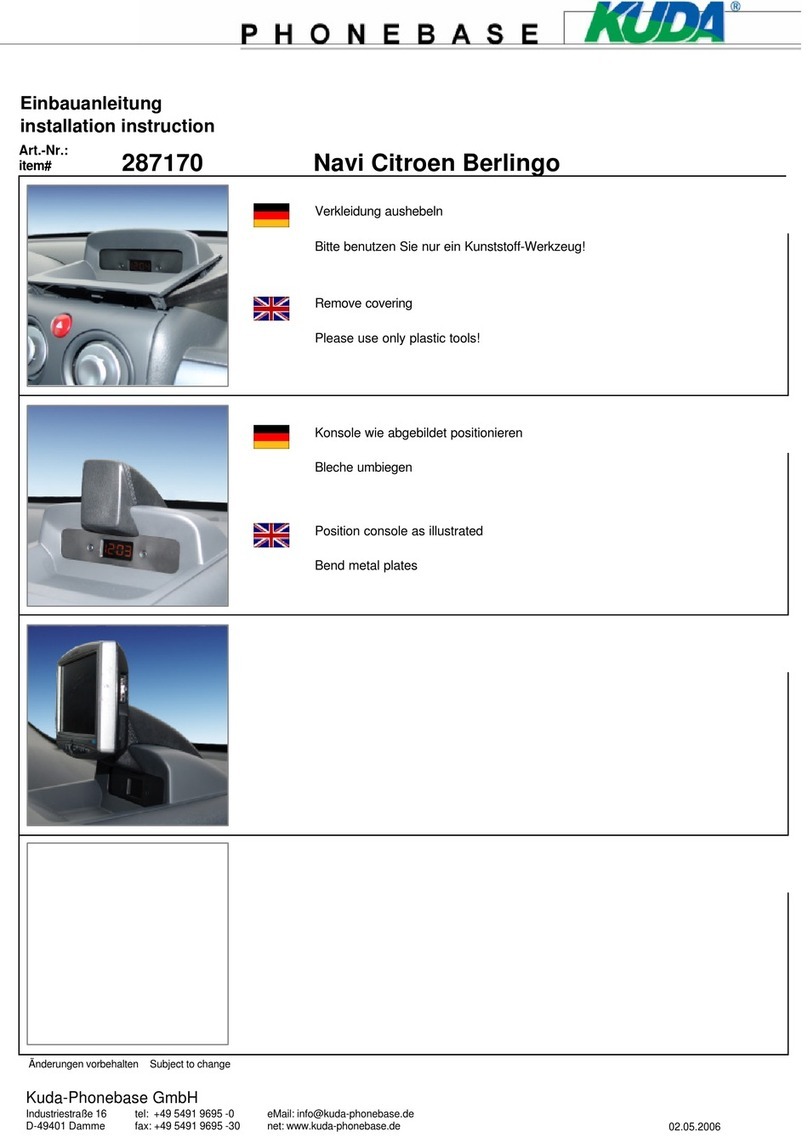 Kuda-Phonebase 287170 Installation instruction