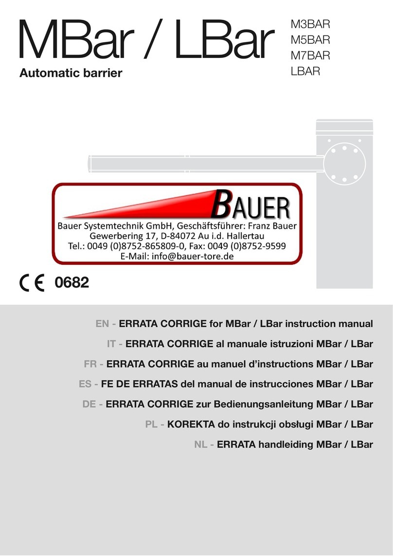 Bauer MBar instruction manual