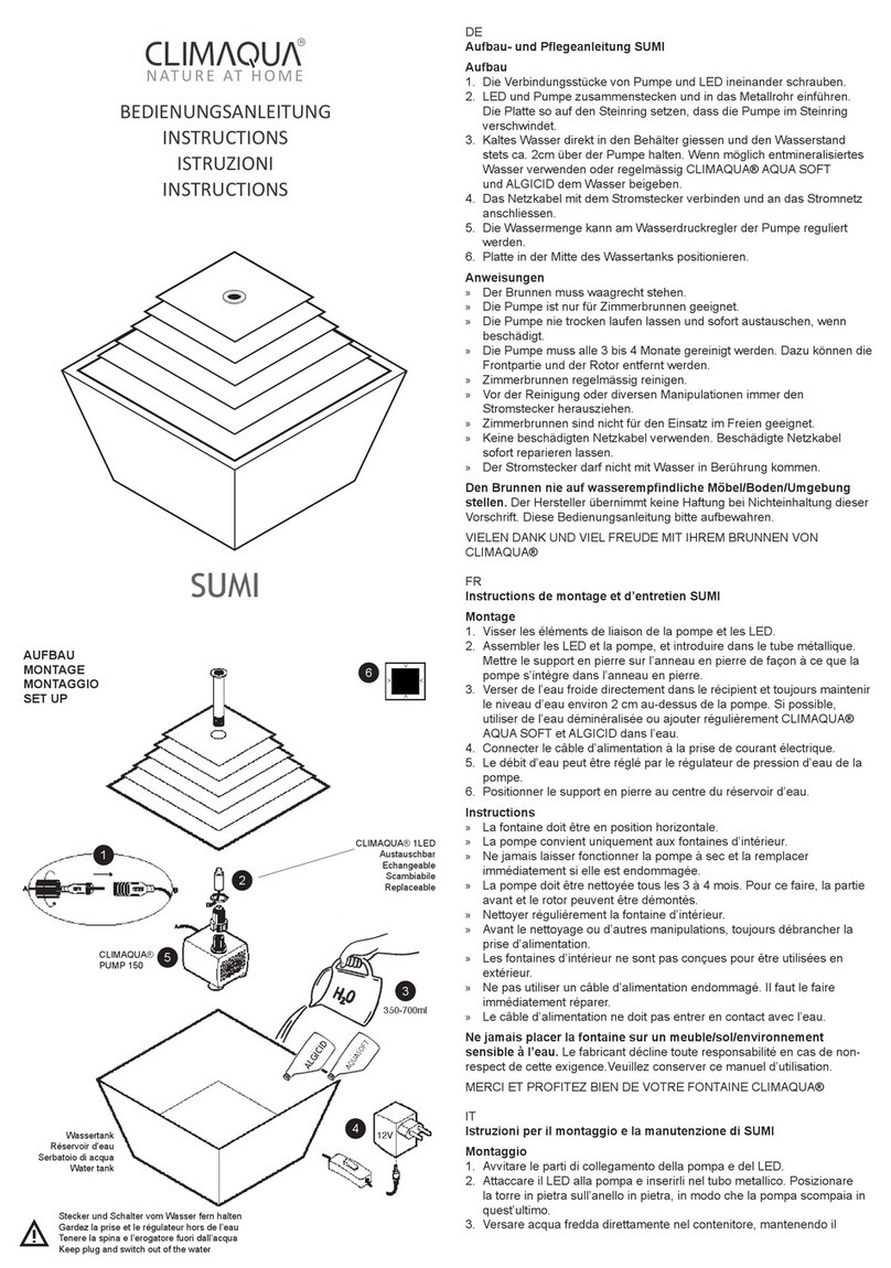 CLIMAQUA SUMI instructions CLIMAQUA SUMI instructions