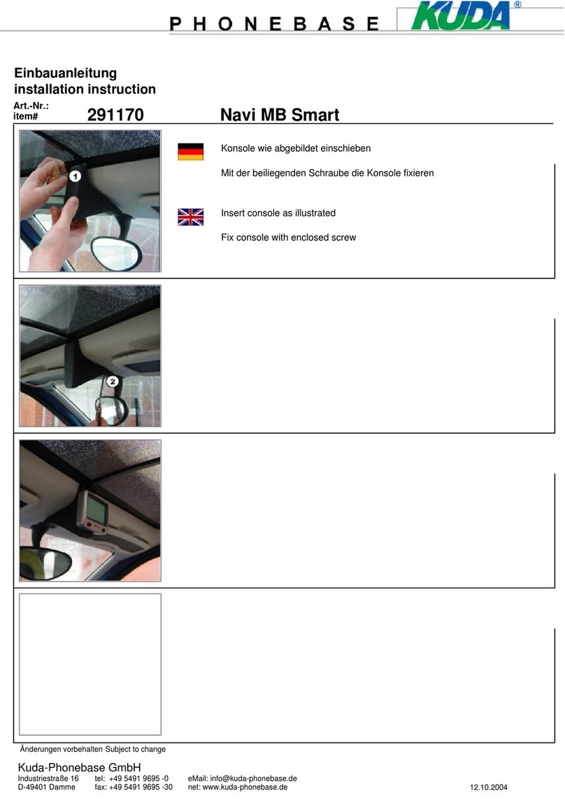 Kuda-Phonebase 291170 Installation instruction
