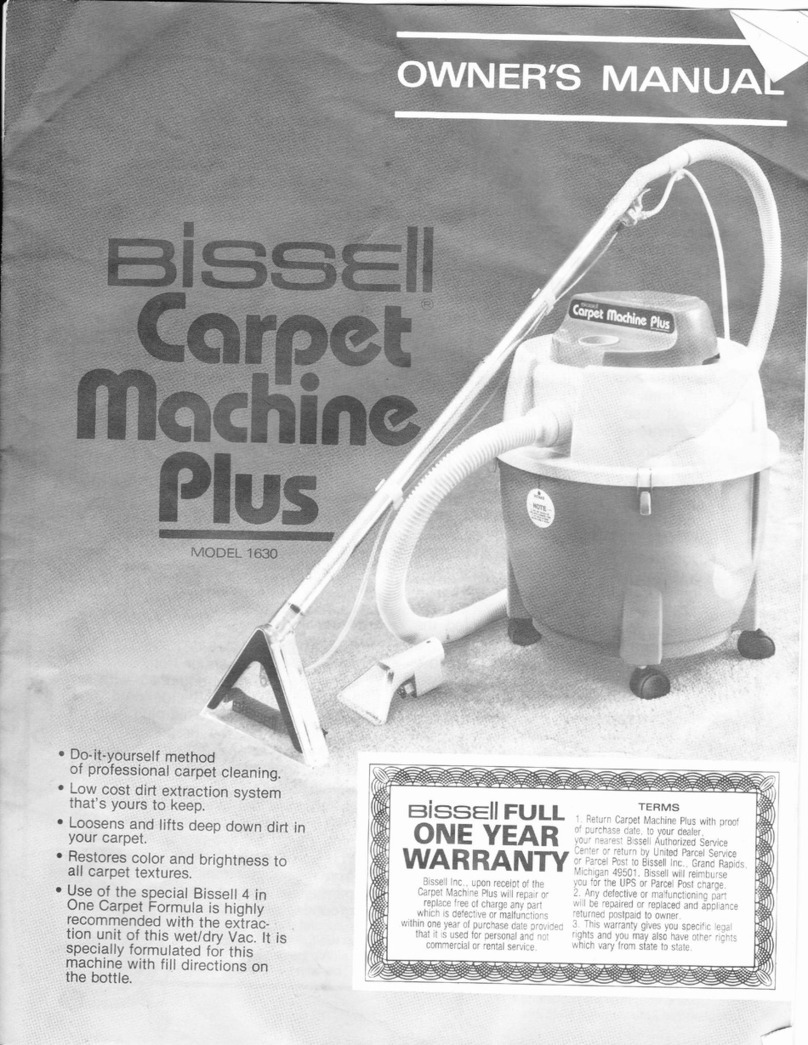 Bissell Carpet Machine Plus owner's manual