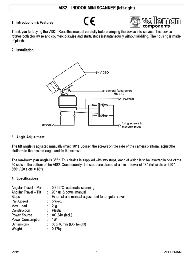 Velleman VIS2 User manual Velleman VIS2 User manual