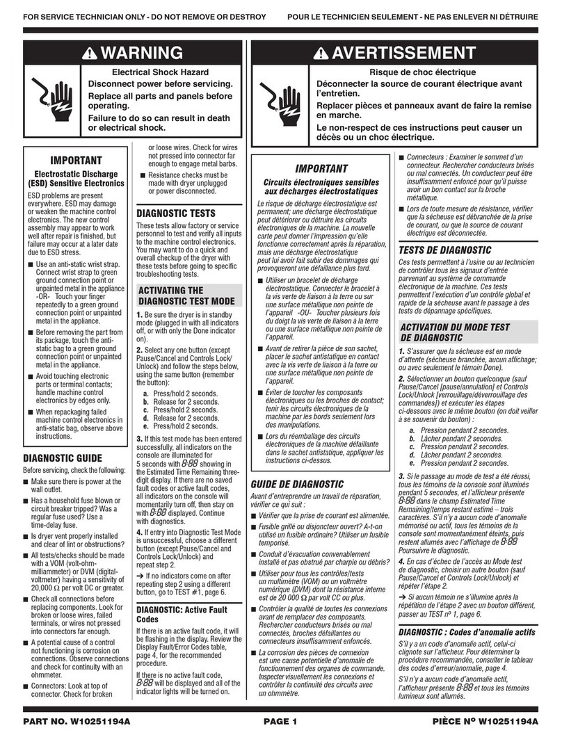 Whirlpool YWED9550WR0 User manual