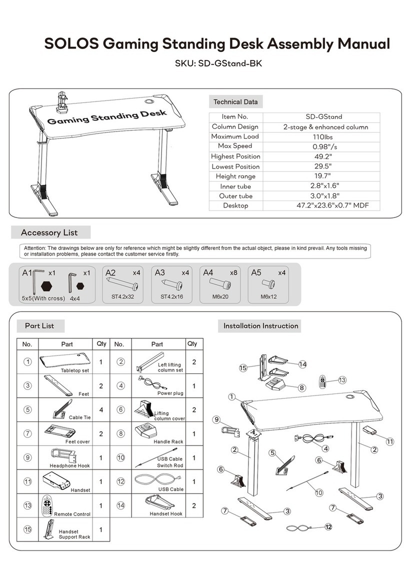 Solos SD-GStand-BK Assembly manual