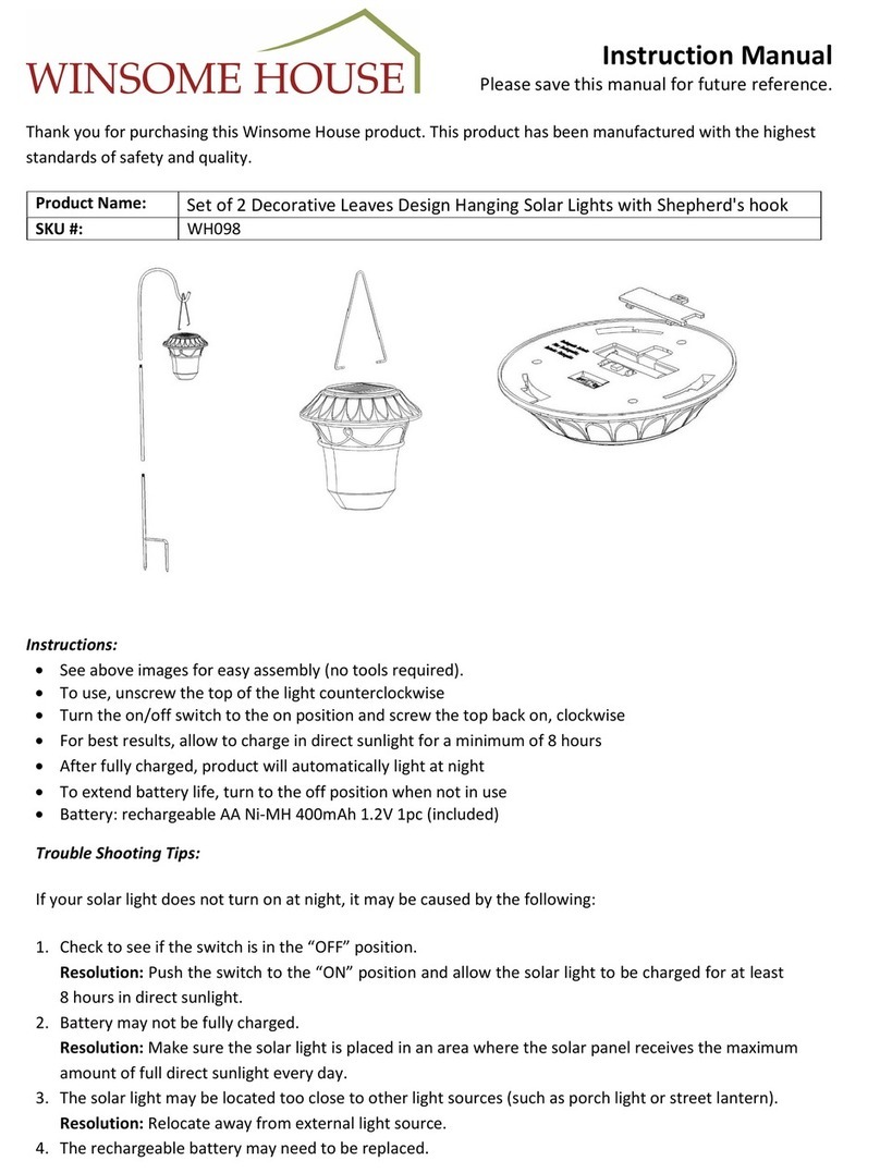 Winsome house WH098 instruction manual