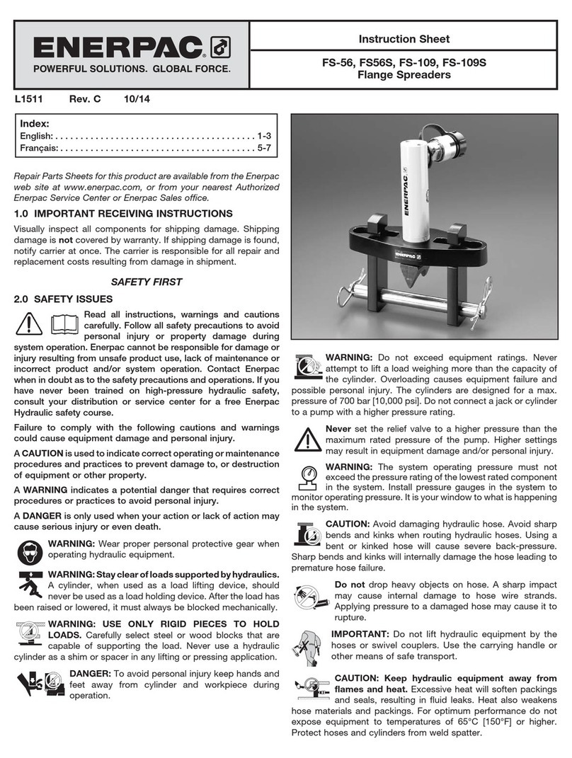 Enerpac FS-56 instruction sheet