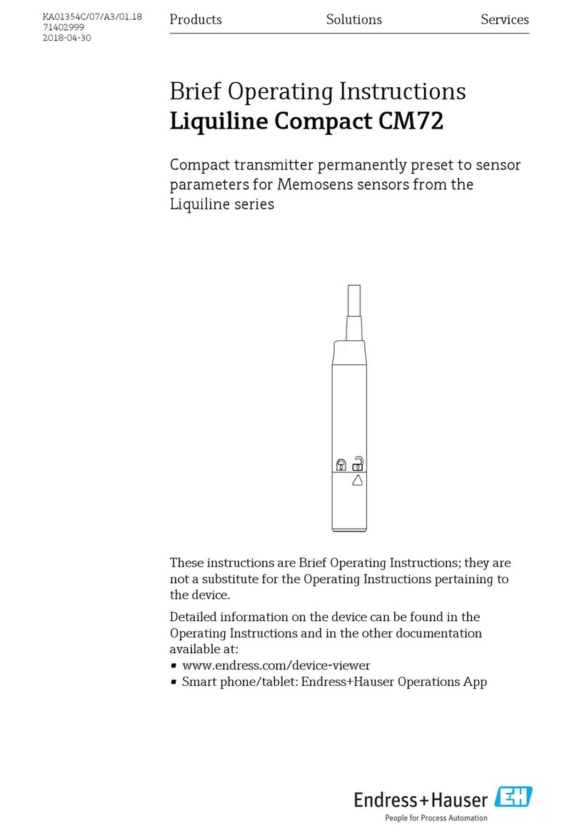 Endress+Hauser Liquiline Compact CM72 Brief operating instructions