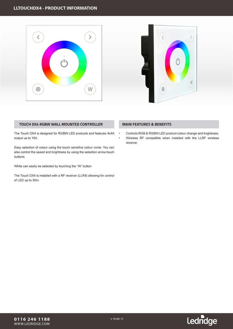Ledridge Lighting LLTOUCHDX4/WHI user guide