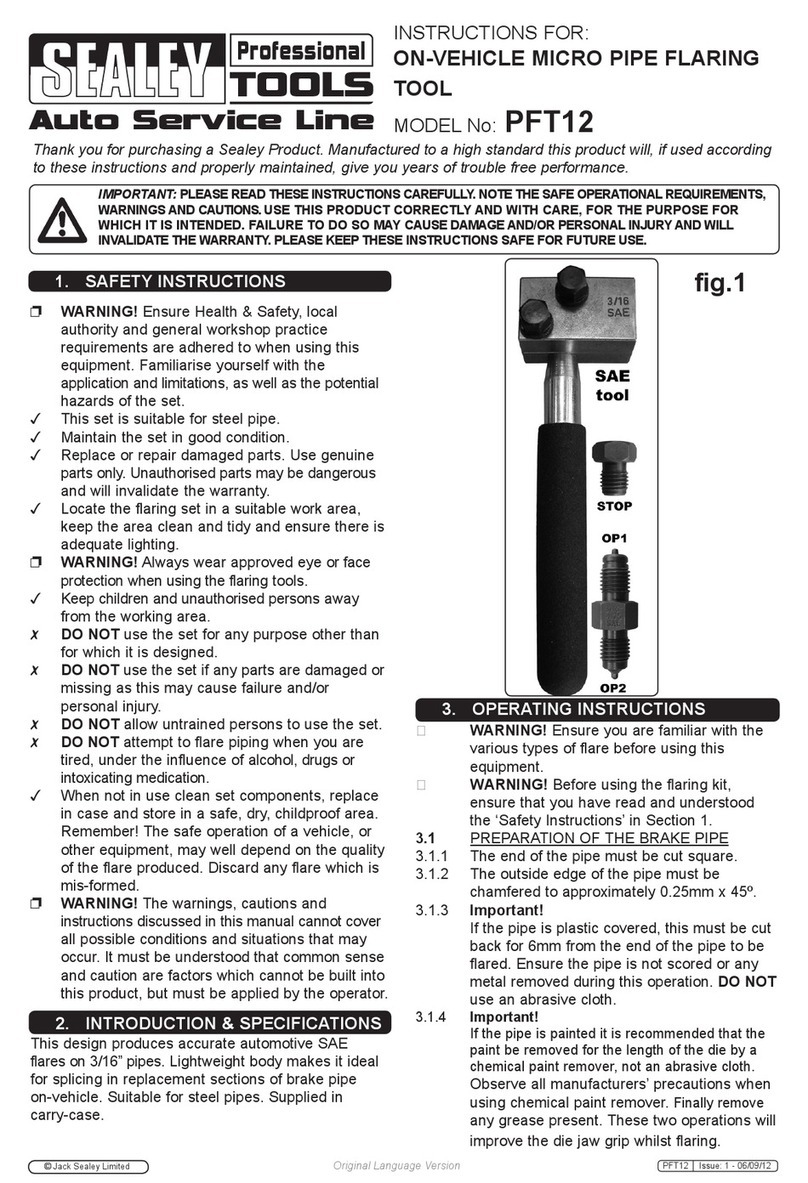 Sealey Auto Service PFT12 instructions