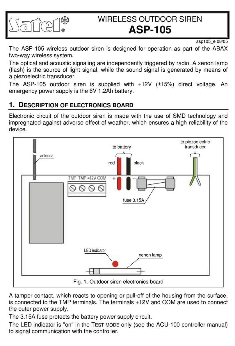 Satel ASP-105 User manual Satel ASP-105 User manual