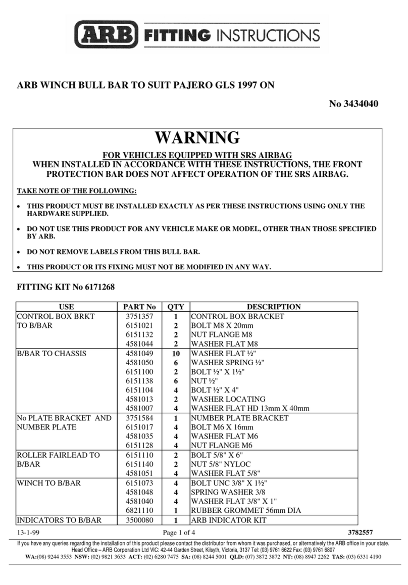 ARB 3434040 Fitting instructions
