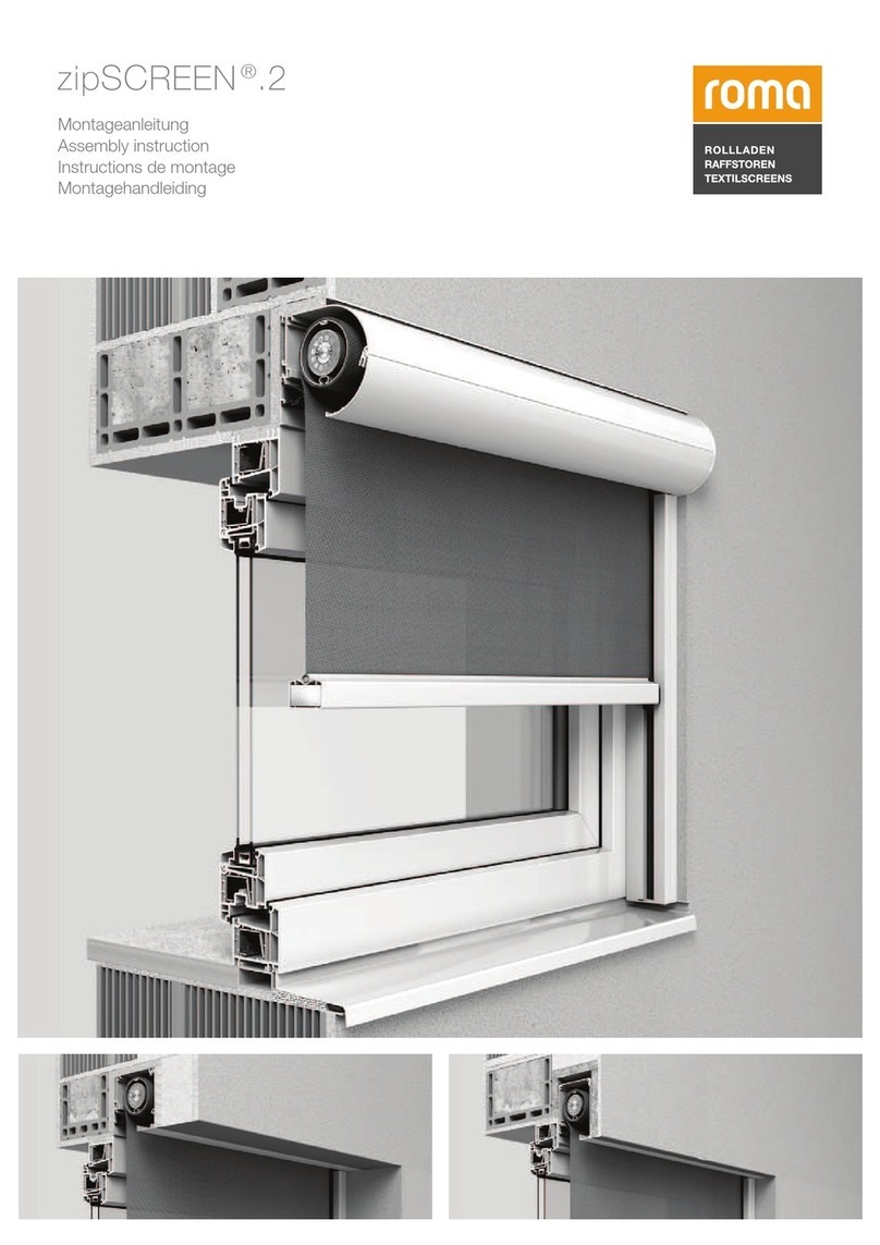 Roma zipSCREEN.2 Assembly instruction