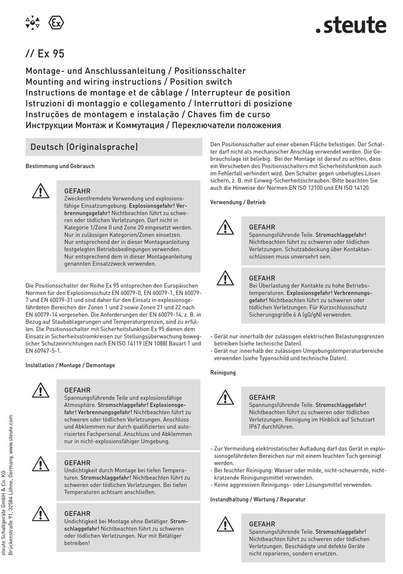 steute Ex 95 Programming manual