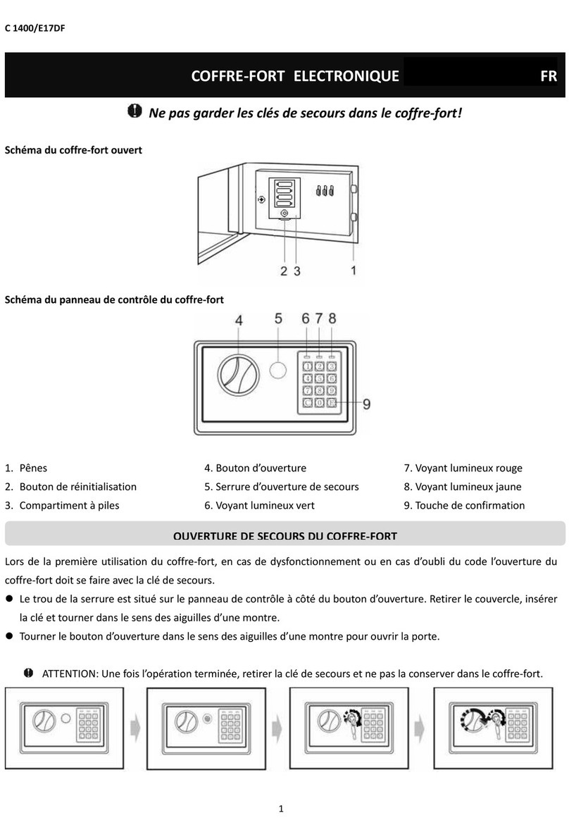 CAPTELEC INTELLIGENT ELECTRONIC SAFE Instructions for use