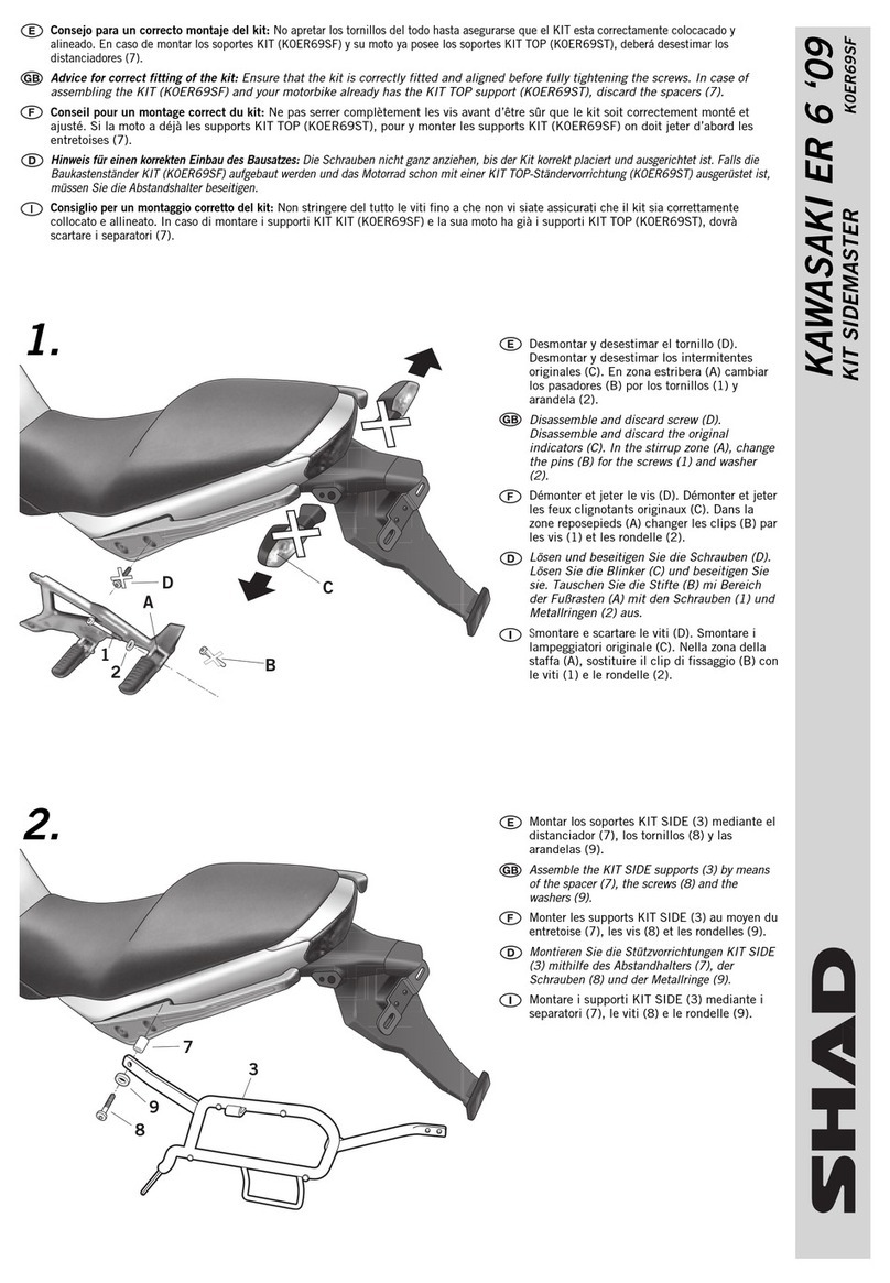 Shad K0ER69SF quick start guide