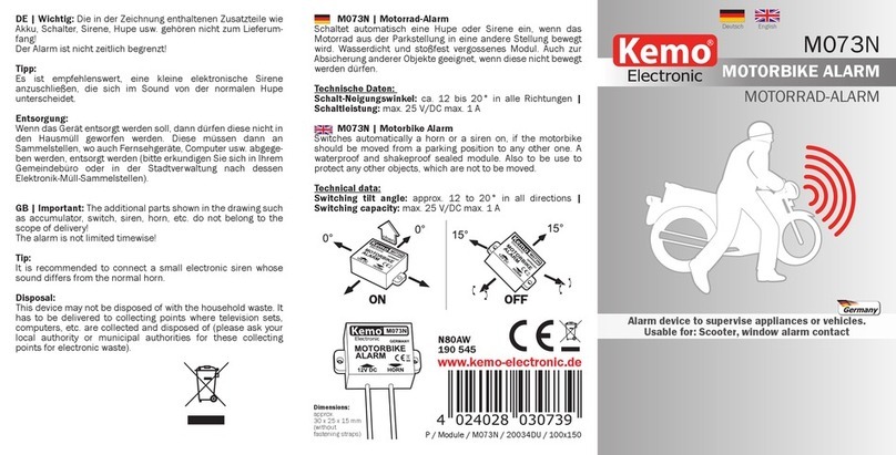 Kemo Electronic M073N User manual