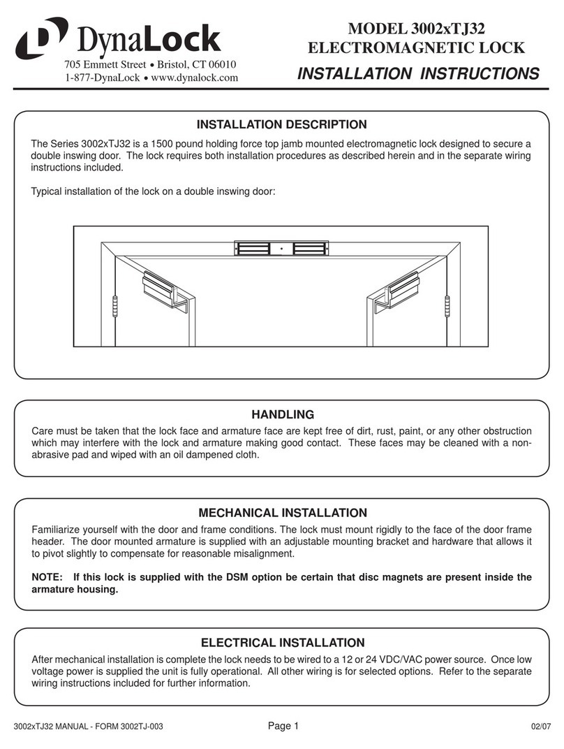 DynaLock 3002 TJ32 Series User manual DynaLock 3002 TJ32 Series User manual