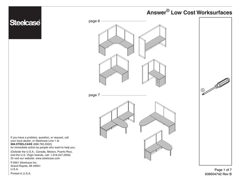 Steelcase Answer Low Cost Worksurfaces User manual Steelcase Answer Low Cost Worksurfaces User manual