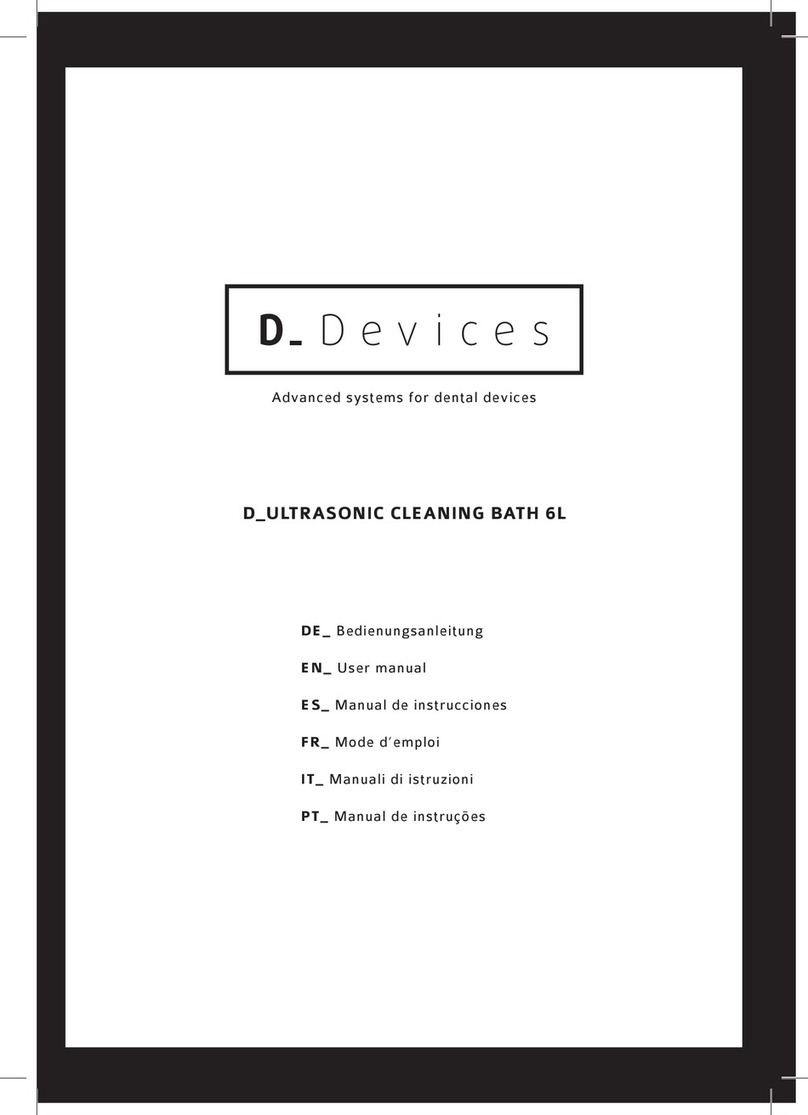 D Devices D ULTRASONIC CLEANING BATH 6L user manual
