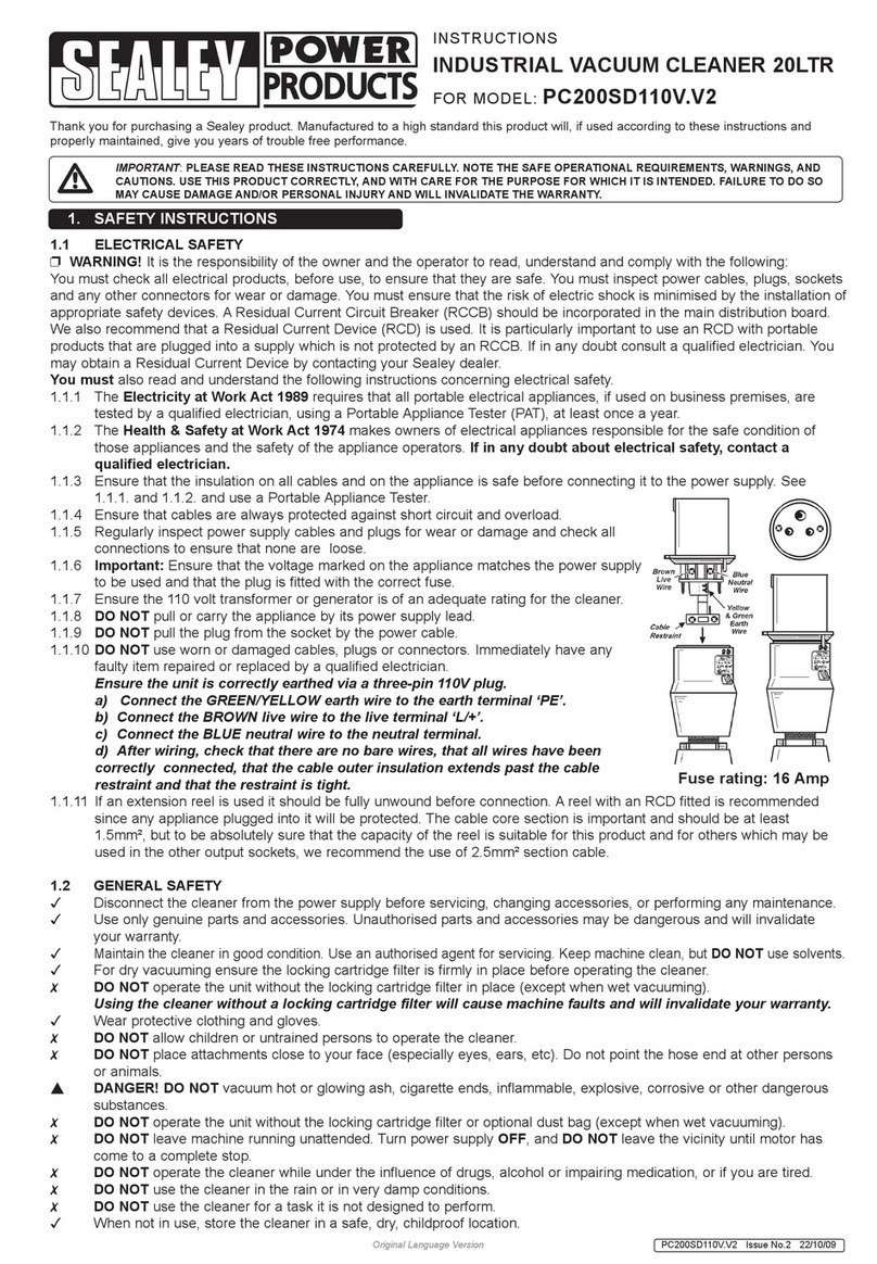 Sealey PC200SD110V.V2 instructions