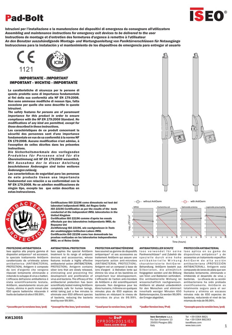 Iseo Pad-Bolt User manual
