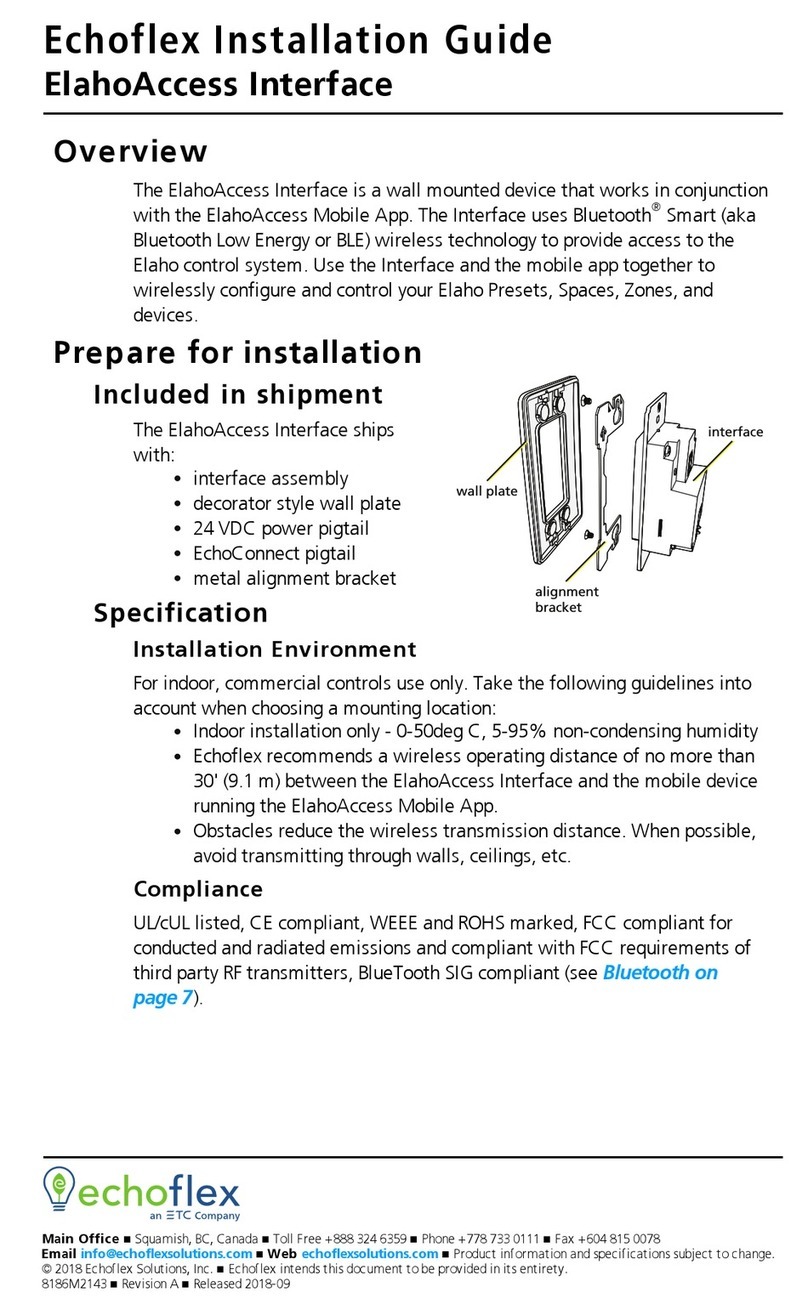 echoflex ElahoAccess Interface installation guide