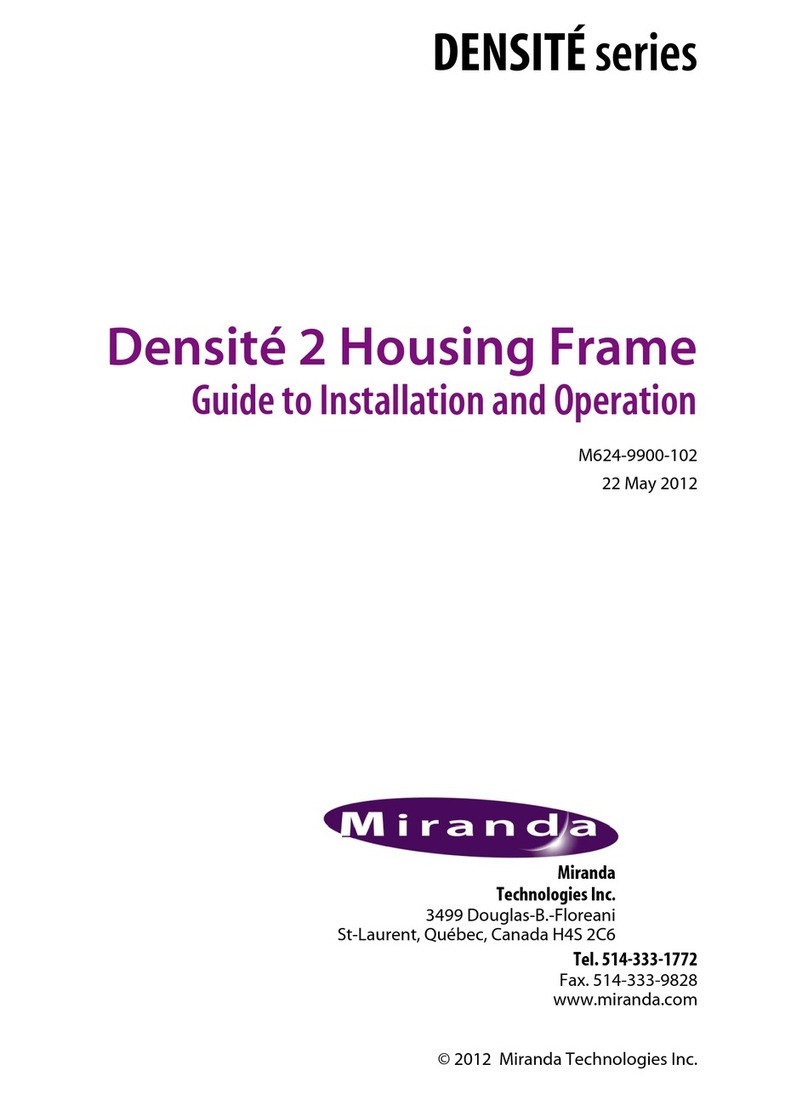 Miranda DENSITE series Guide to installation and operation