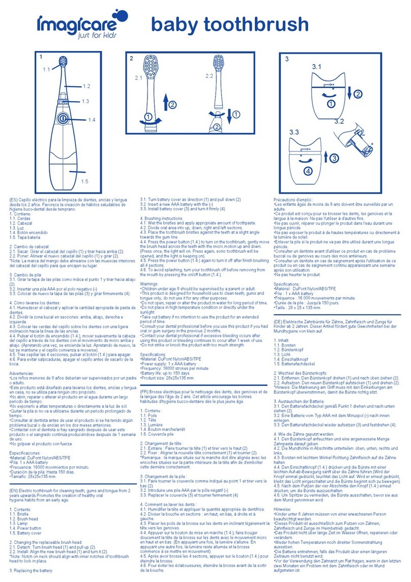 imagicare baby toothbrush manual