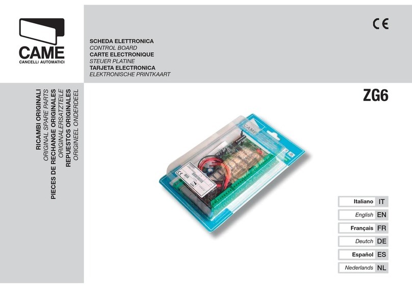 CAME ZG6 User manual