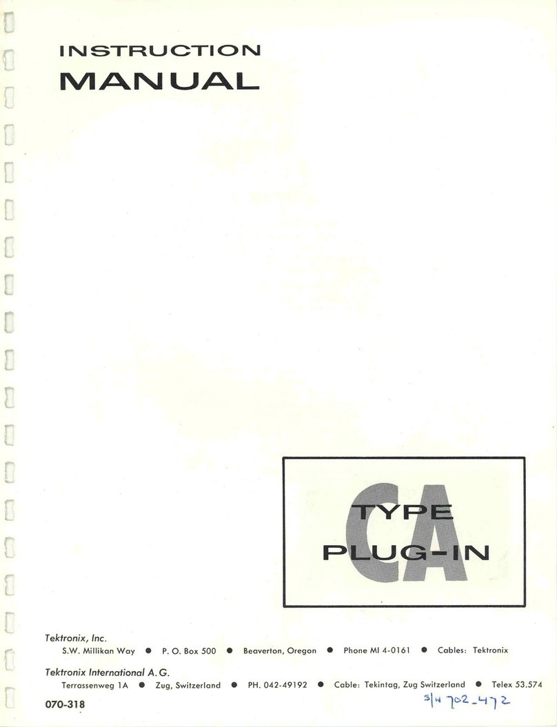 Tektronix CA PLUG-IN User manual