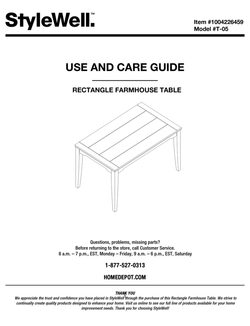 StyleWell T-05 Use and care guide