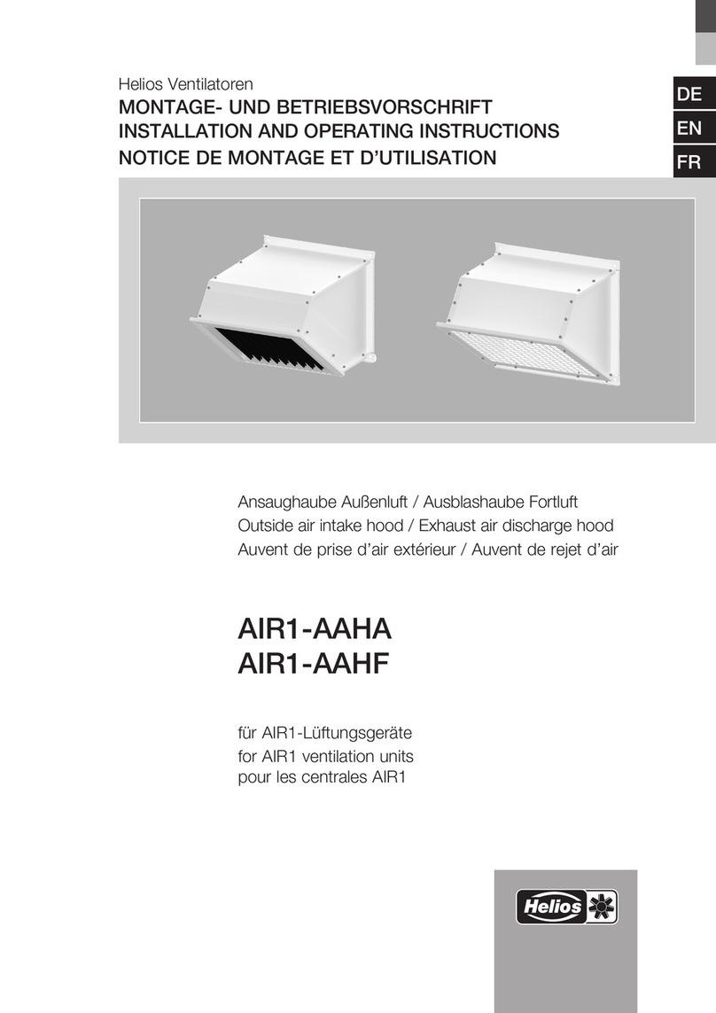 Helios AIR1-AAHA Series Installation and operating instructions