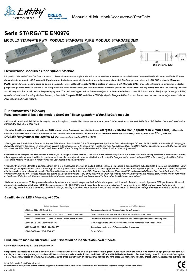 Entity STARGATE Series user manual