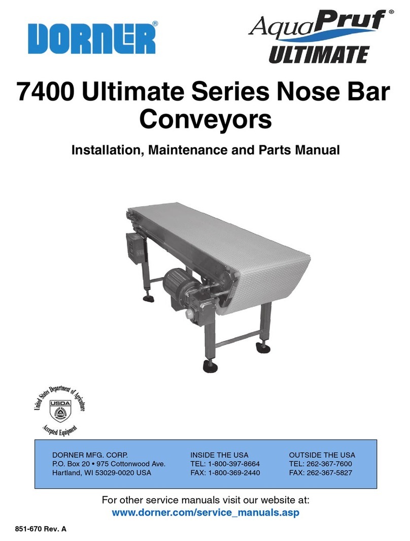 Dorner AquaPruf 7400 Ultimate CE Series User manual