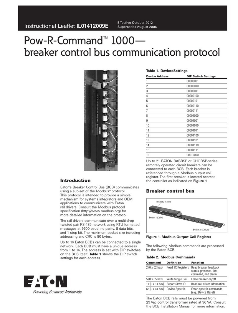 Eaton Pow-R-Command 1000 BCB Instructional Leaflet