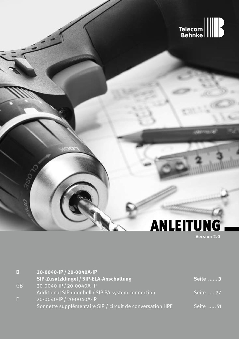 Telecom Behnke 20-0040-IP manual