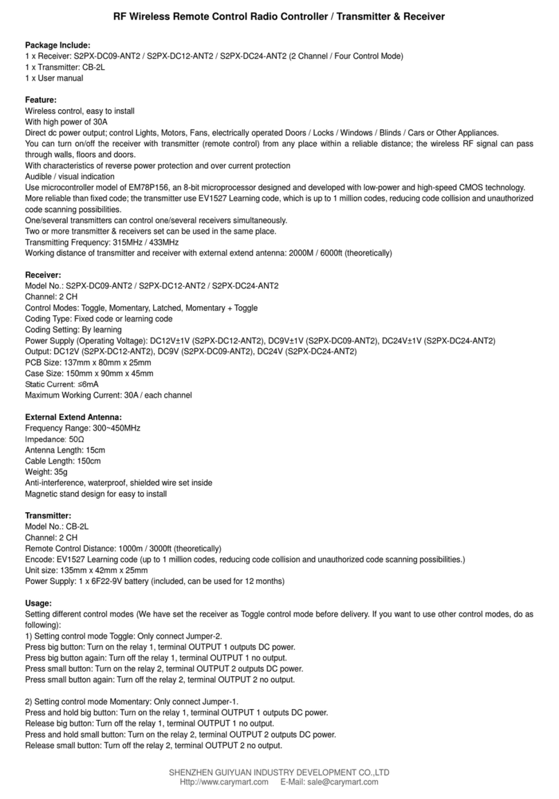 Flying Industry Development S2PX-DC09-ANT2 User manual