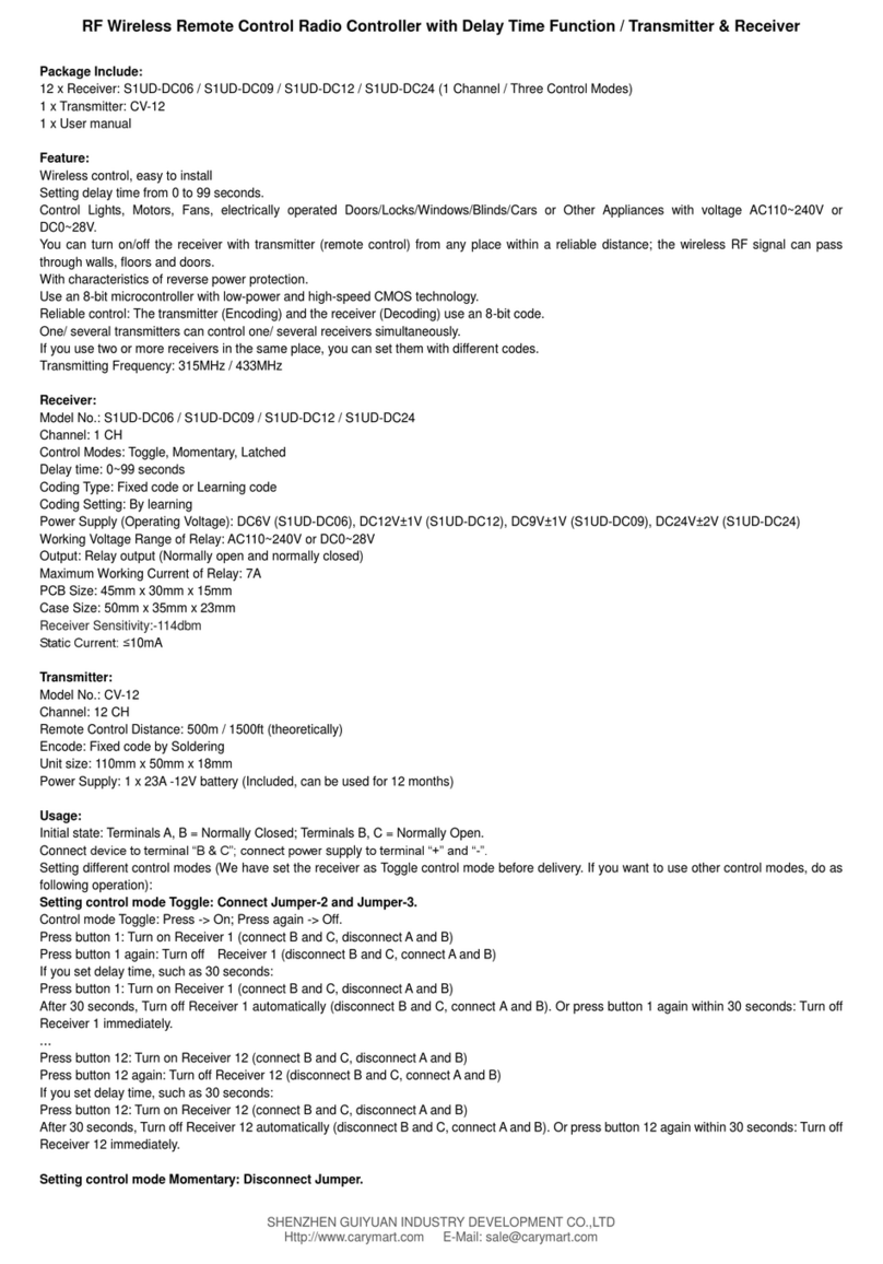 Flying Industry Development S1UD-DC06 User manual