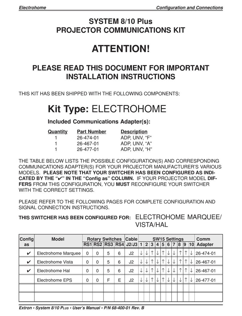 Extron electronics System 8 Plus Instruction manual
