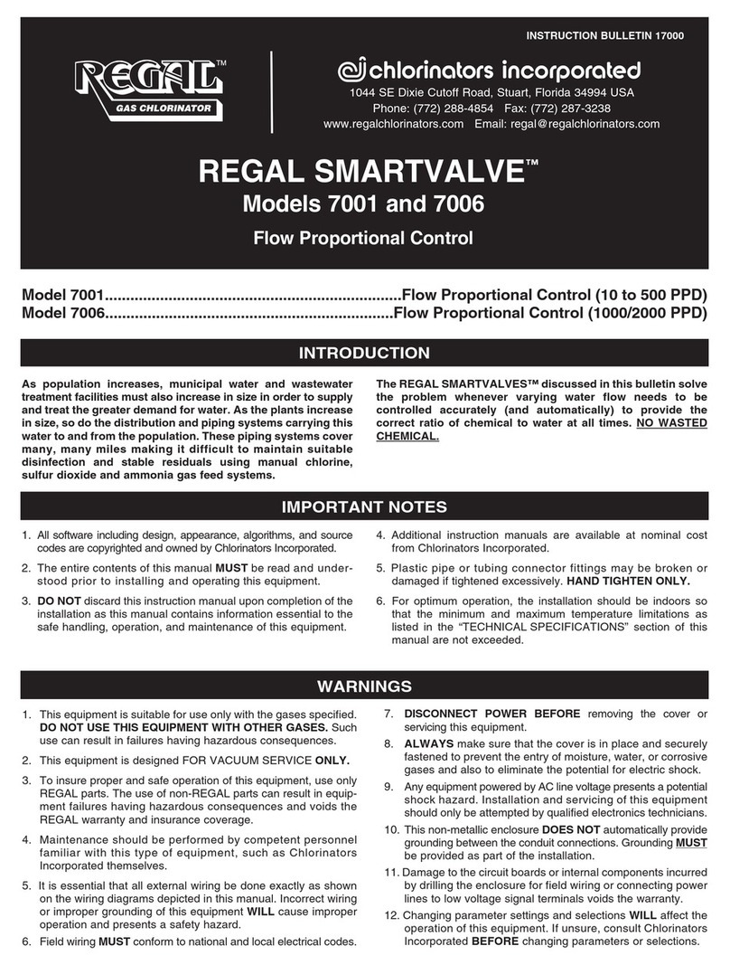 Regal Smartvalve 7001 Instruction bulletin Regal Smartvalve 7001 Instruction bulletin