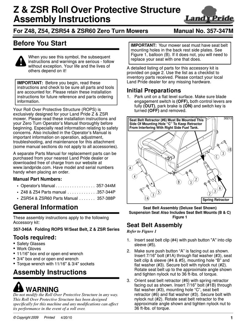 Land Pride Accu-Z Razor Z48 Assembly instructions