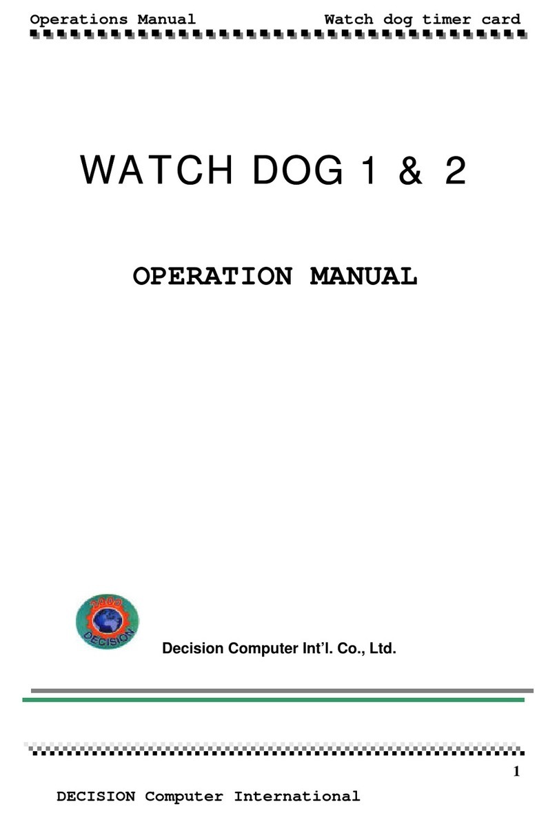 Decision Computer International Watch dog 1 User manual