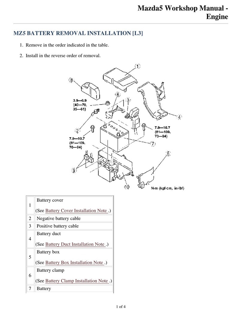 Mazda PROTEGE 5 Instruction manual