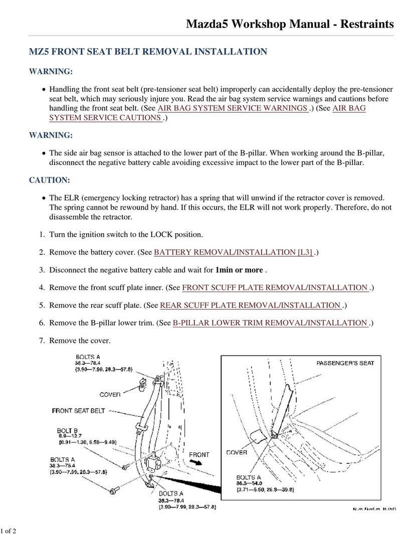 Mazda PROTEGE 5 Instruction manual