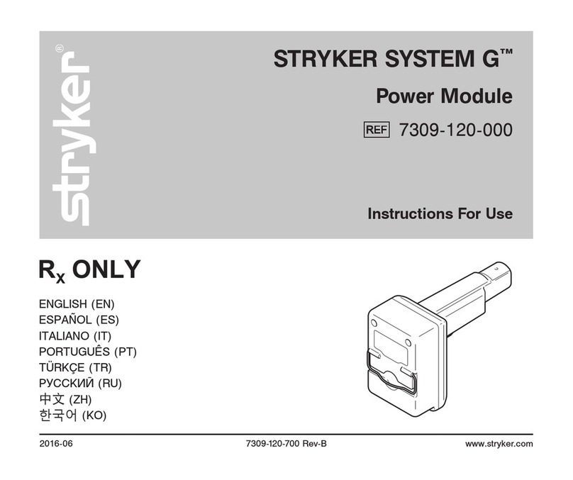 Stryker SYSTEM G 7309-120-000 User manual