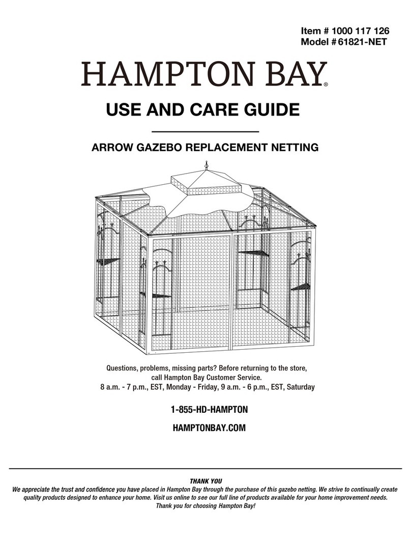 HAMPTON BAY ARROW 61821-NET Use and care guide