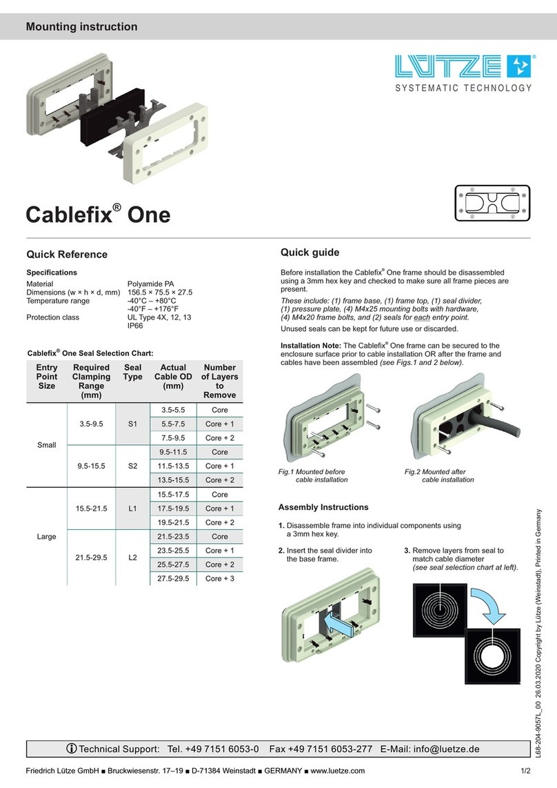 Lütze Cablefix One Mounting instruction