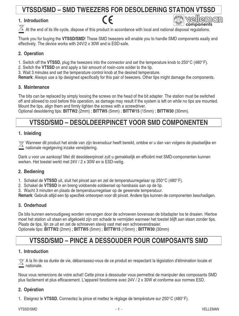 Velleman VTSSD/SMD User manual